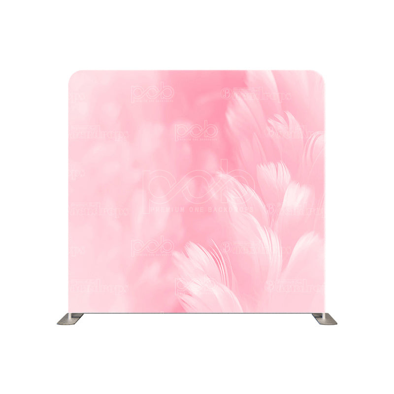 premium one pillowcover backdrops-Calming Pink Feathers