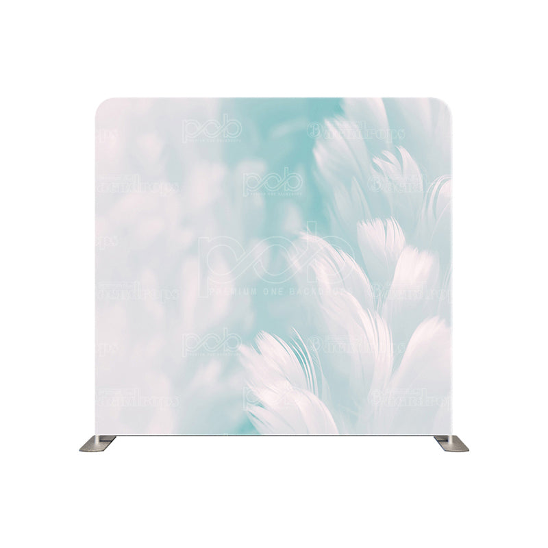 premium one pillowcover backdrops-Calming White Feathers