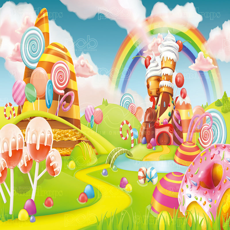 premium one pillowcover backdrops-Candy Land