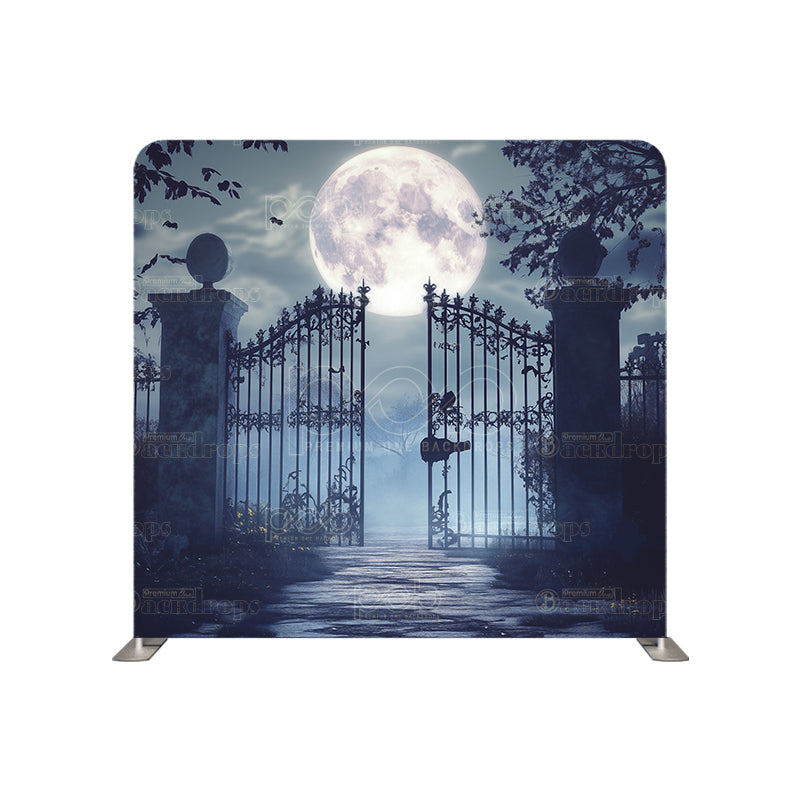 premium one pillowcover backdrops-Cemetery With Foggy Forest