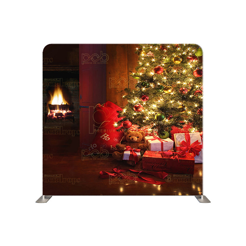 premium one pillowcover backdrops-Christmas Bear Holiday