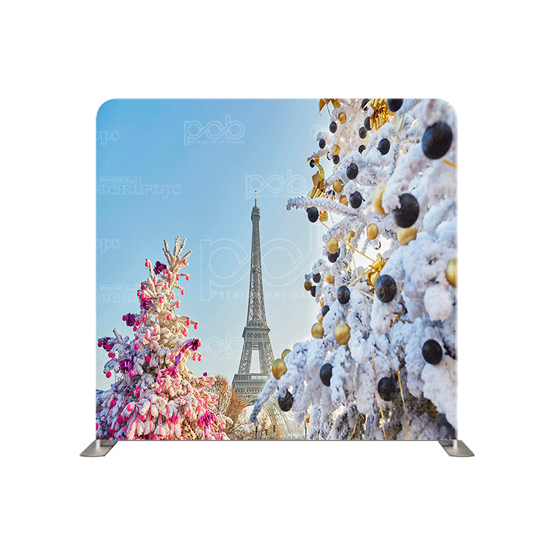 premium one pillowcover backdrops-Christmas In Paris