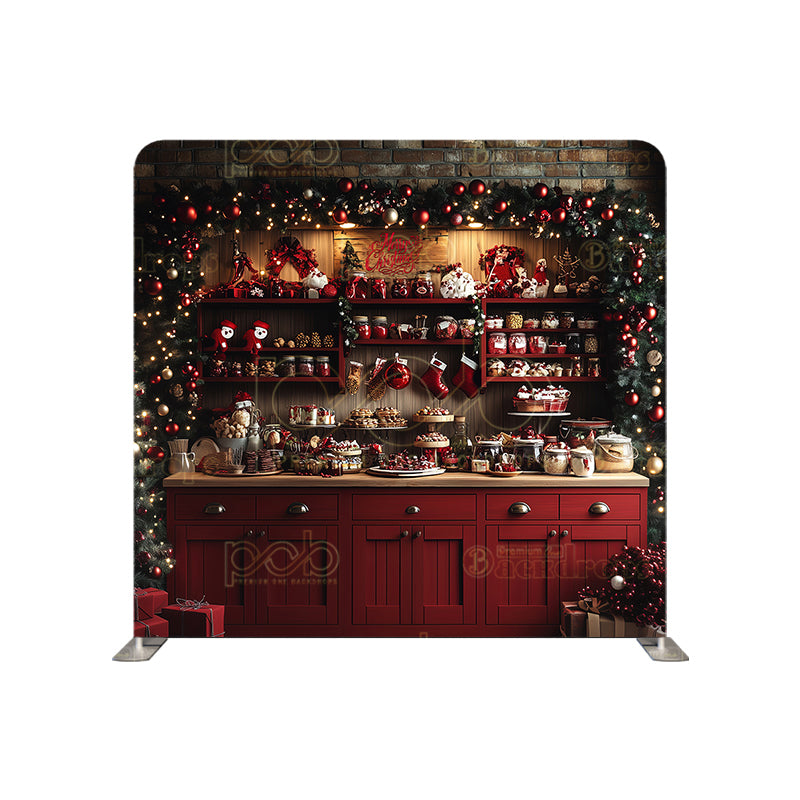 premium one pillowcover backdrops-Christmas Kitchen