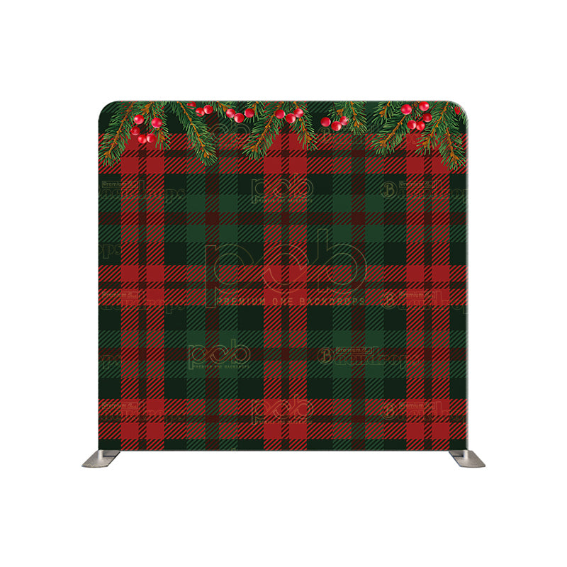 premium one pillowcover backdrops-Christmas Plaid