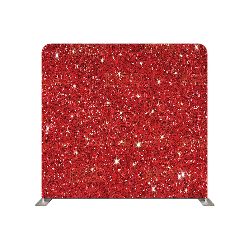 premium one pillowcover backdrops-Christmas Red Glitter