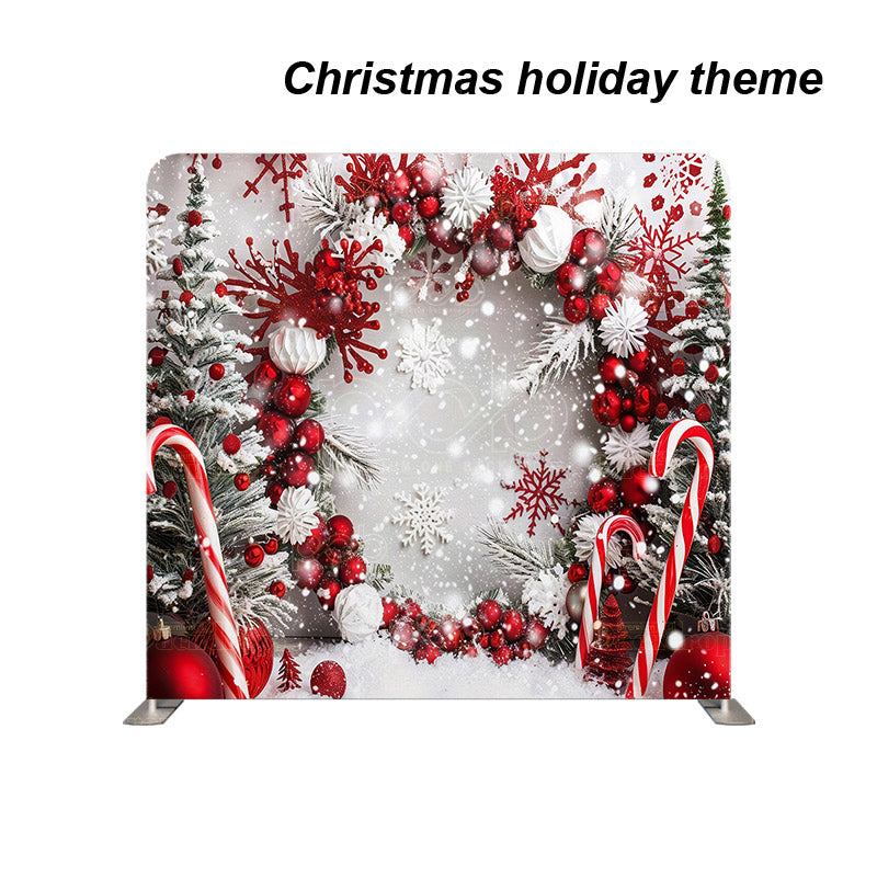 premium one pillowcover backdrops-Christmas holiday theme