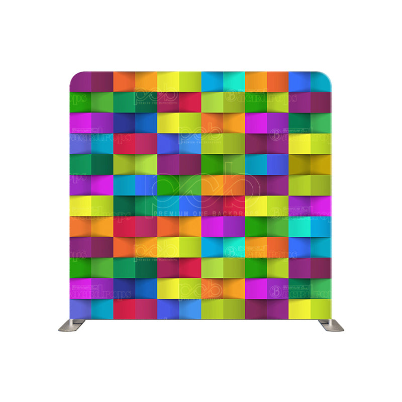 premium one pillowcover backdrops-Colorful Blocks