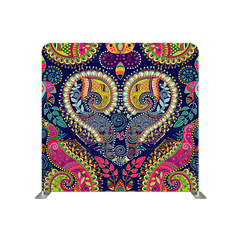 premium one pillowcover backdrops-Colorful Paisley