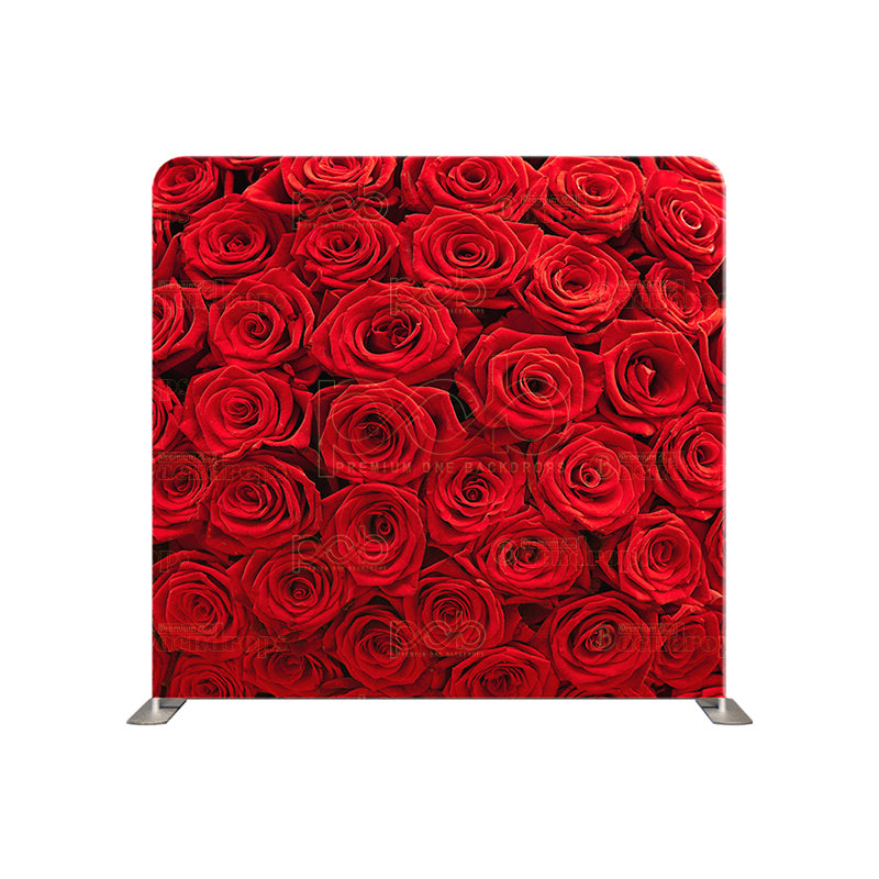 premium one pillowcover backdrops-Crimson Rose Garden