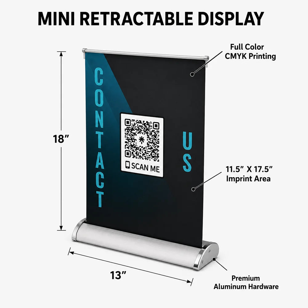 Custom Tabletop Retractable Banner Stand