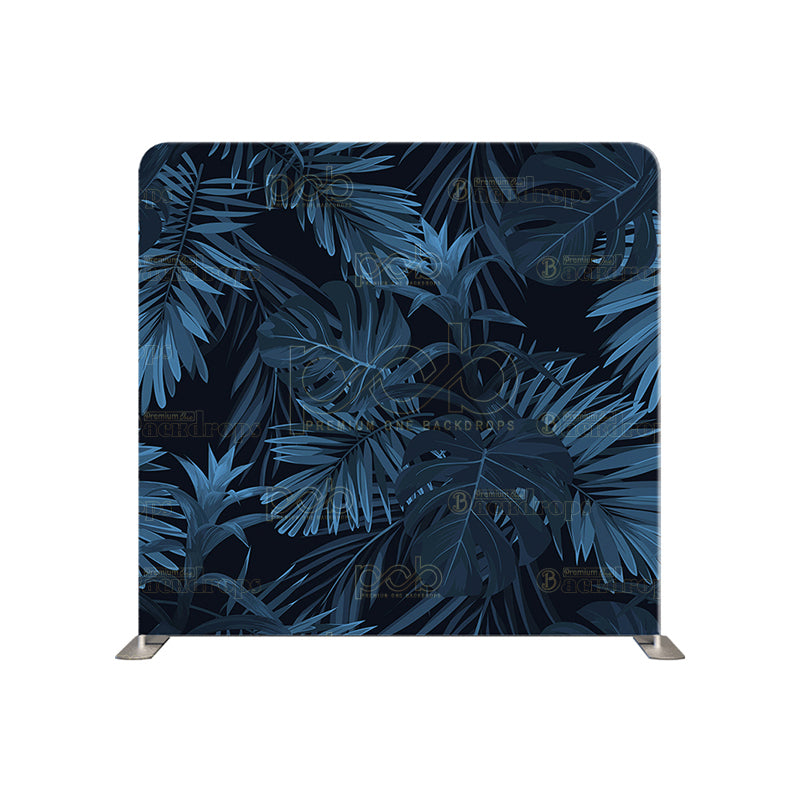 premium one pillowcover backdrops-Dark Blue Palm