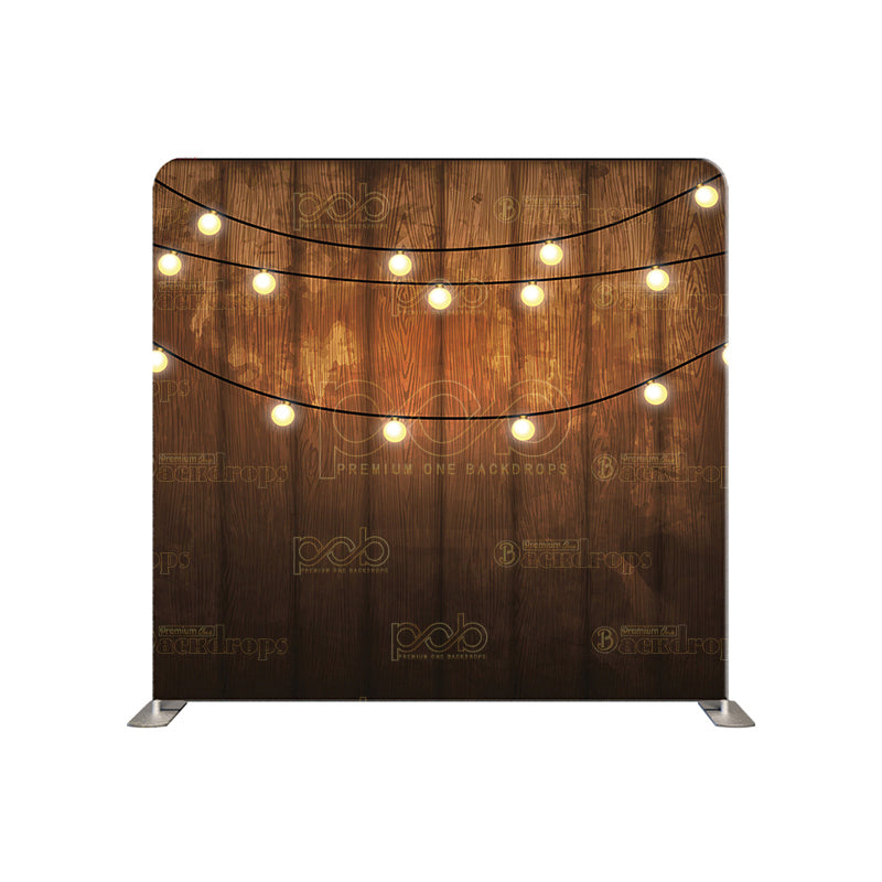 premium one pillowcover backdrops-Dark Wood with lights