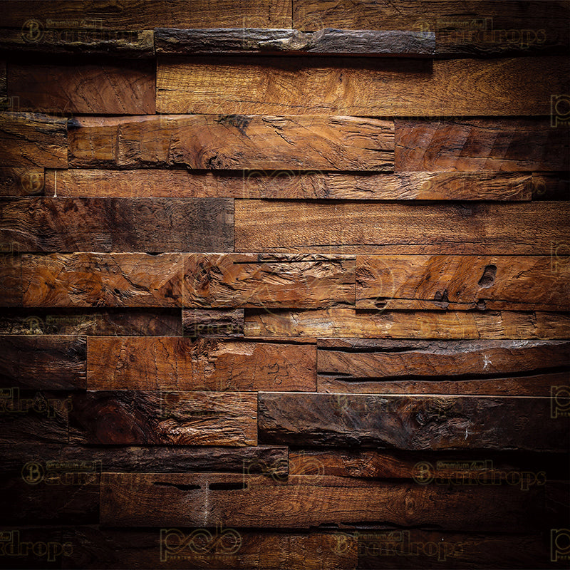 premium one pillowcover backdrops-Dark wood logs