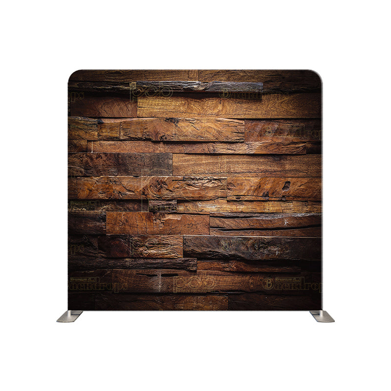 premium one pillowcover backdrops-Dark wood logs