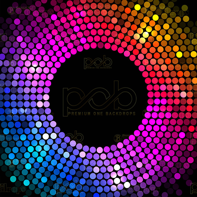 premium one pillowcover backdrops-Disco Circle