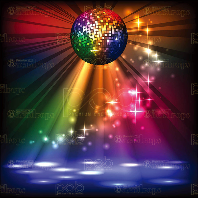 premium one pillowcover backdrops-Disco Rays