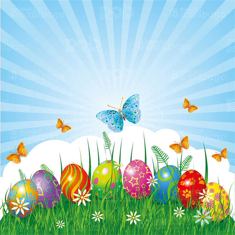 premium one pillowcover backdrops-Easter Blue