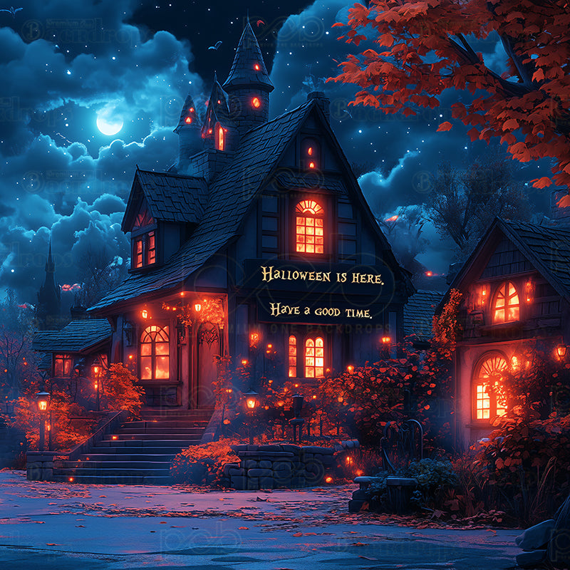 premium one pillowcover backdrops-halloween night