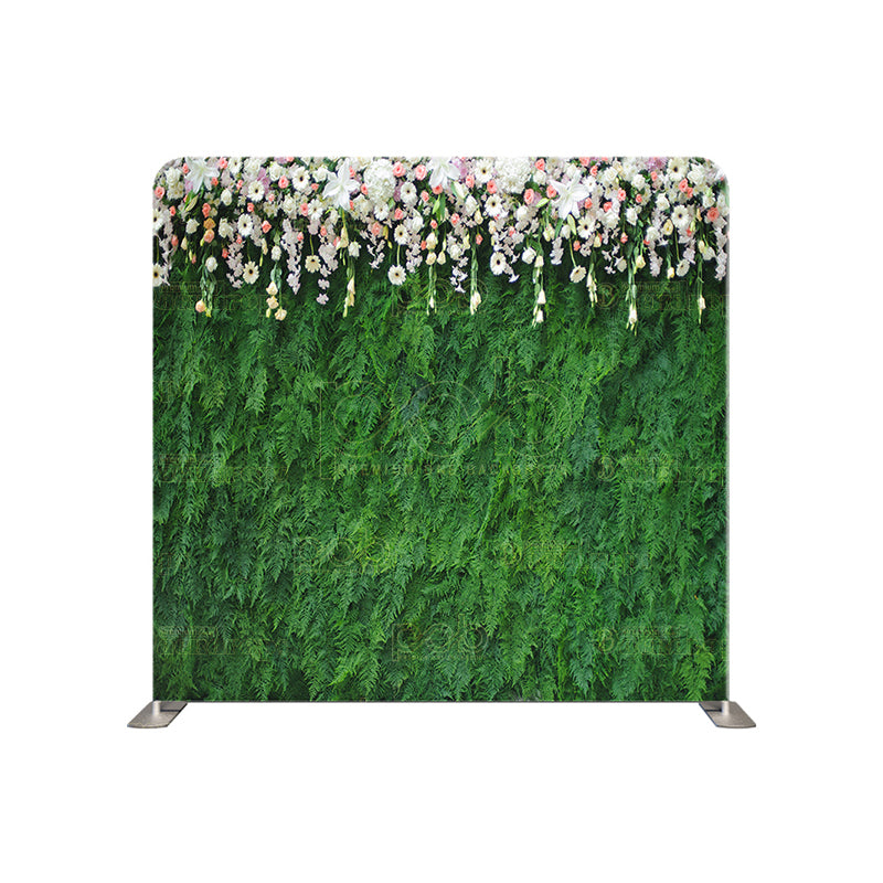 premium one pillowcover backdrops-FERNS and FLOWERS