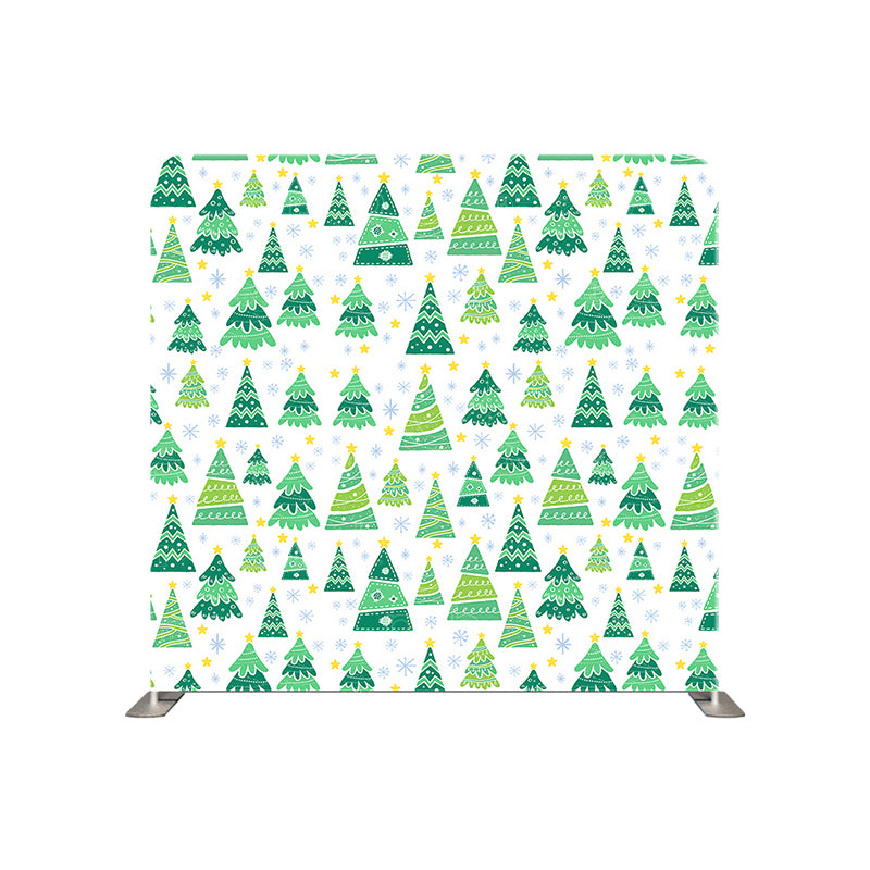 premium one pillowcover backdrops-FIELD OF CHRISTMAS TREES