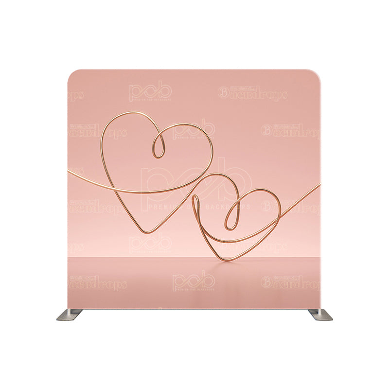 premium one pillowcover backdrops-Fading Pink Gold Hearts