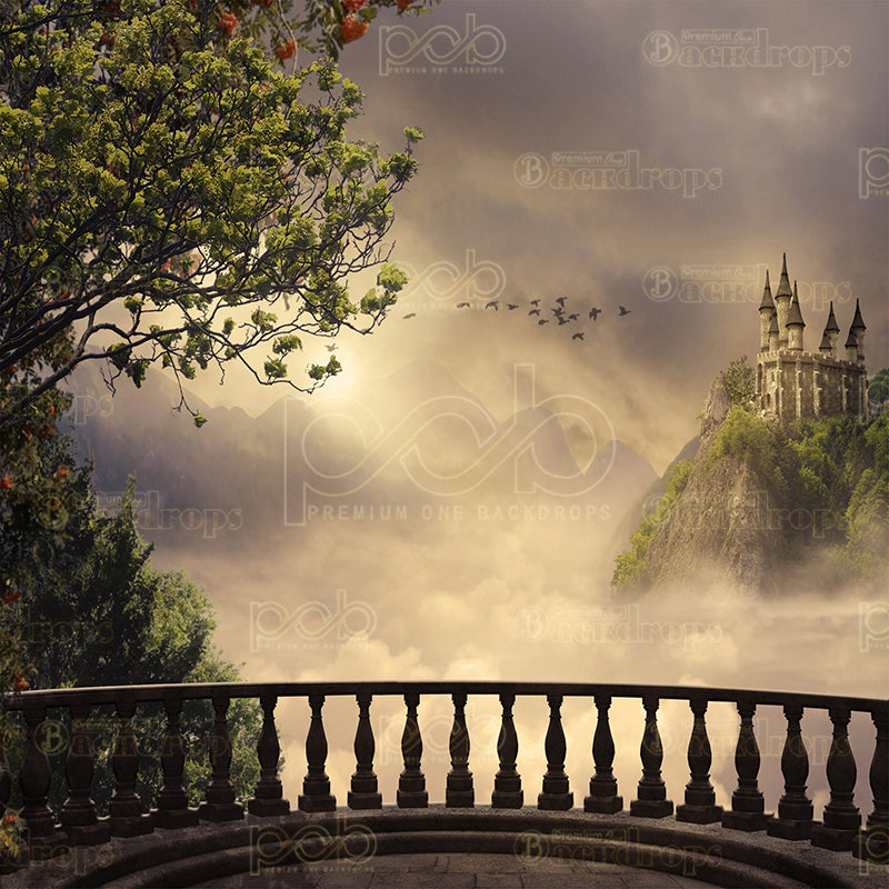 premium one pillowcover backdrops-Fairytale Castle