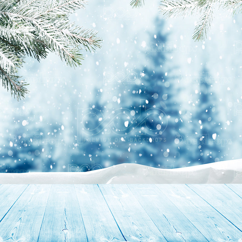 premium one pillowcover backdrops-Falling snow