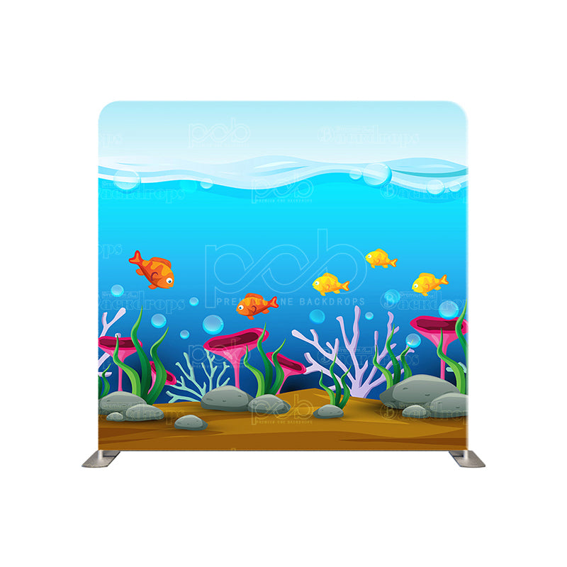 premium one pillowcover backdrops-Fish N Bubbles