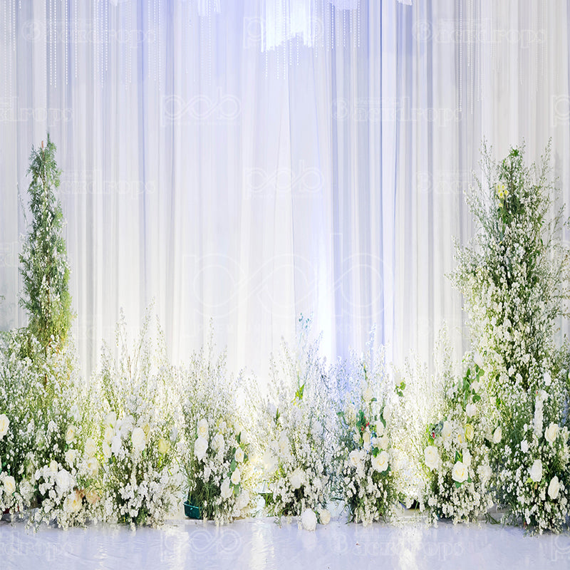 premium one pillowcover backdrops-Floral Design Below