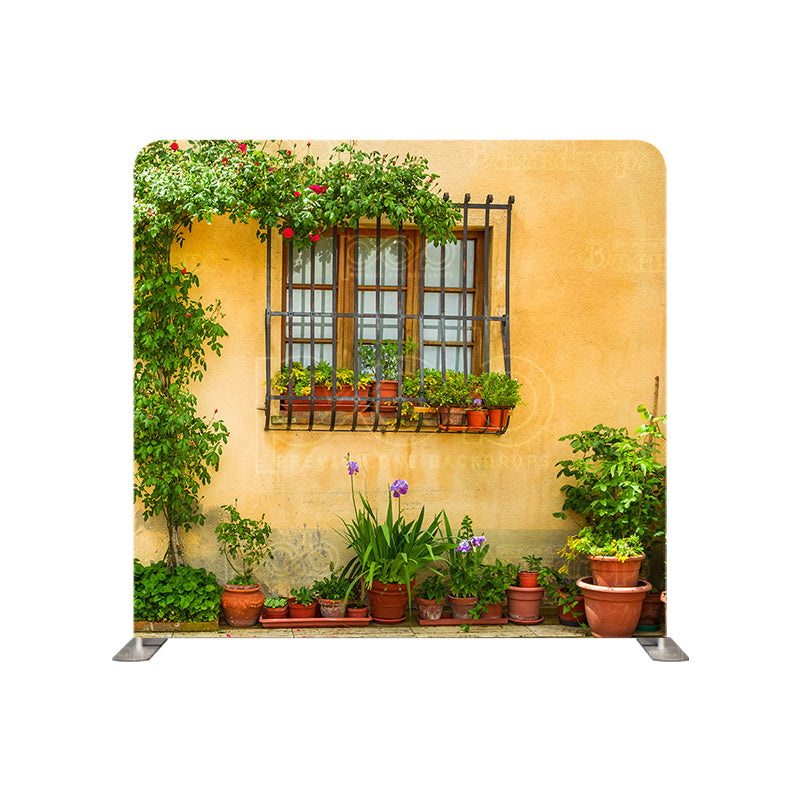 premium one pillowcover backdrops-Flowerpot Wall House