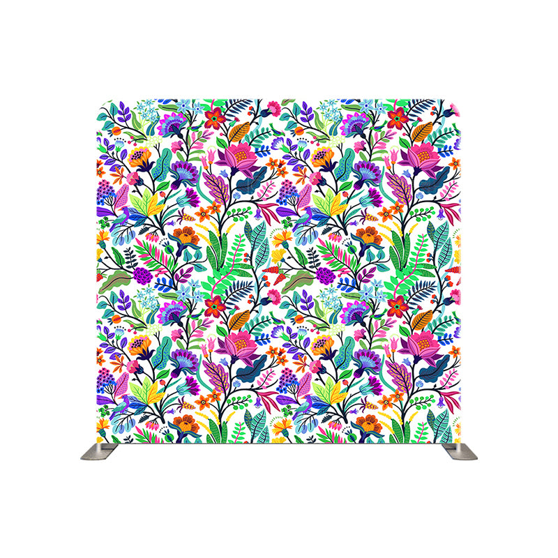 premium one pillowcover backdrops-Folk Style Florals