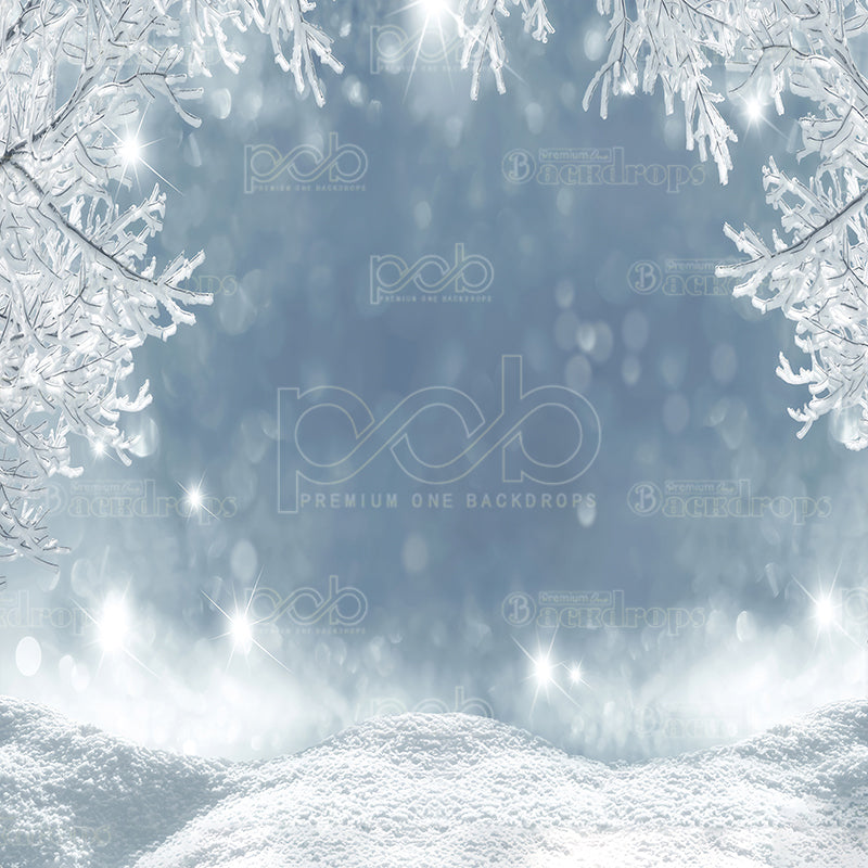 premium one pillowcover backdrops-Frozen Winter