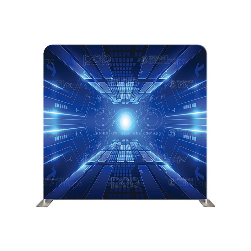 premium one pillowcover backdrops-blue Futuristic