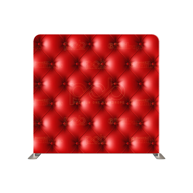 premium one pillowcover backdrops-Glossy Ruby Grid Leather