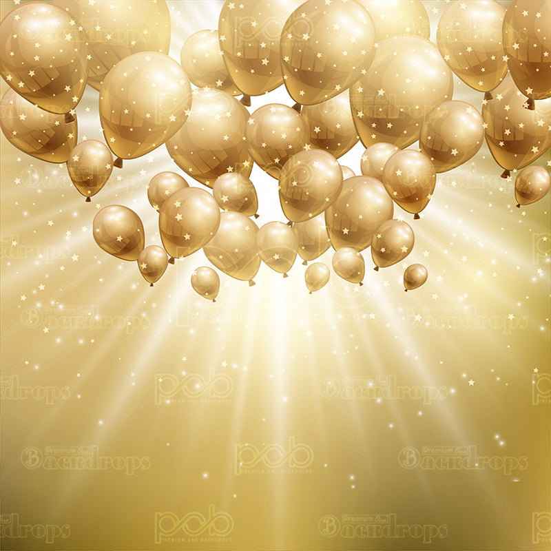 premium one pillowcover backdrops-Gold Balloons