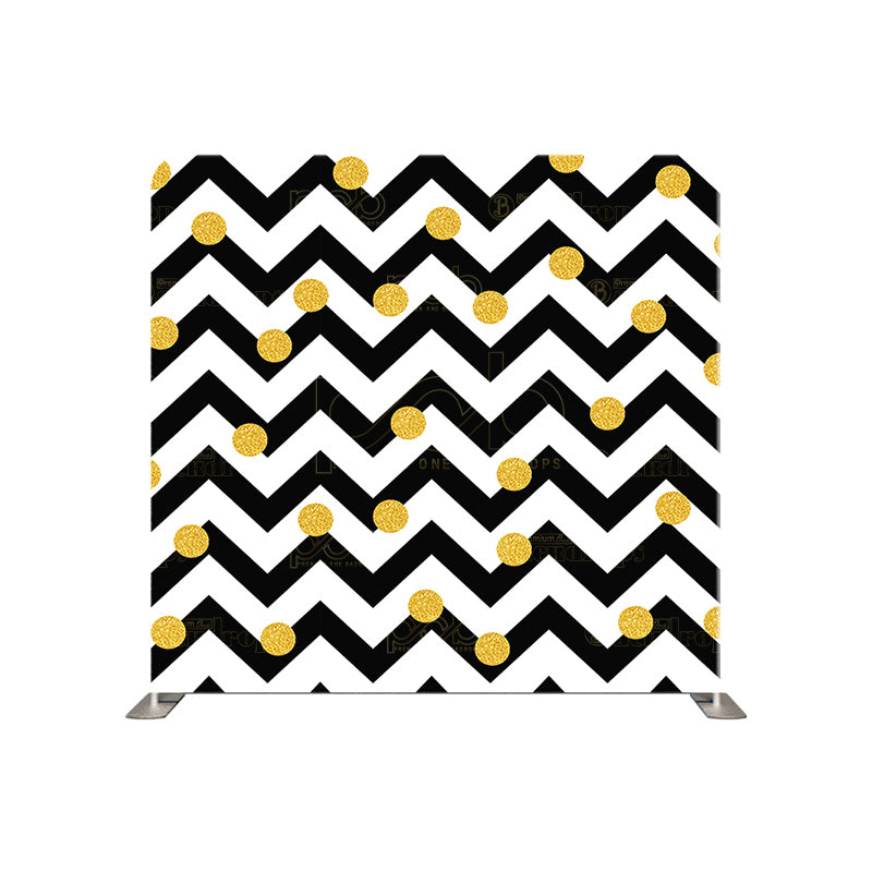 premium one pillowcover backdrops-Gold Dotted Chevron