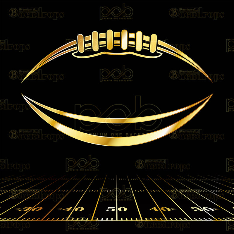 premium one pillowcover backdrops-Gold Football