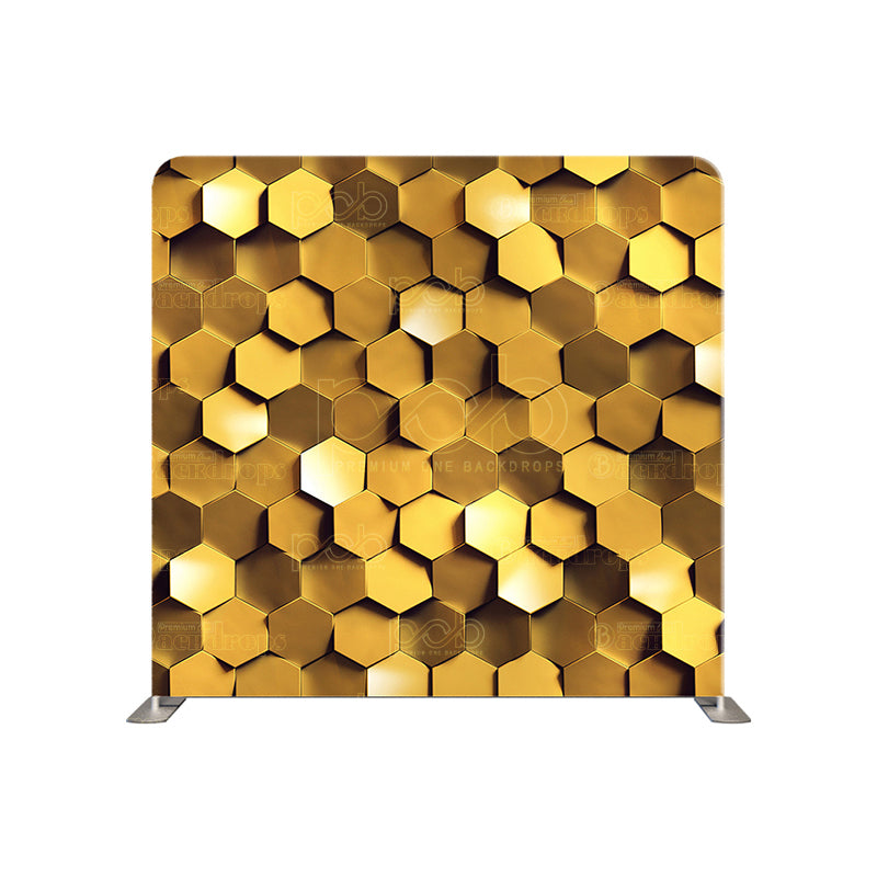 premium one pillowcover backdrops-Gold Honeycomb