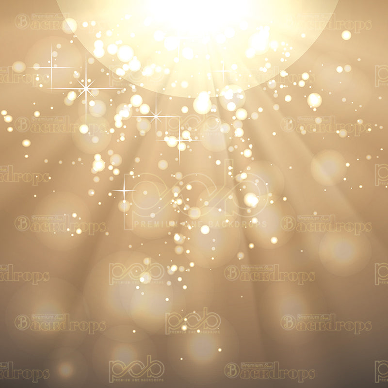 premium one pillowcover backdrops-Gold Light Bokeh