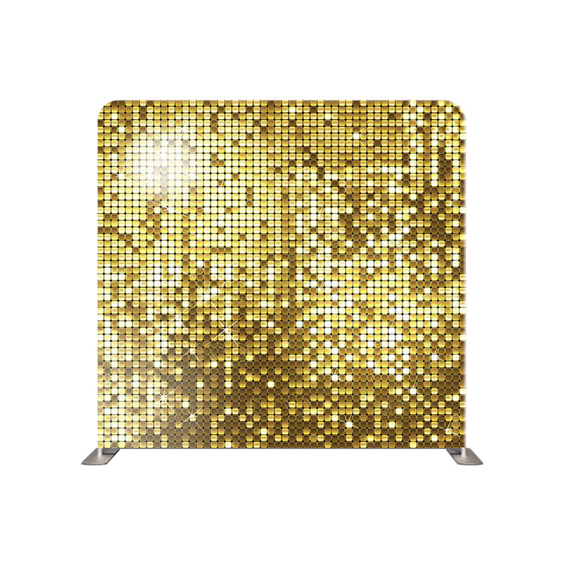 premium one pillowcover backdrops-Gold Mosaic sequins