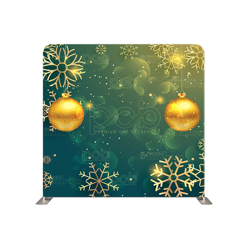 premium one pillowcover backdrops-Gold Snowflakes Ornaments