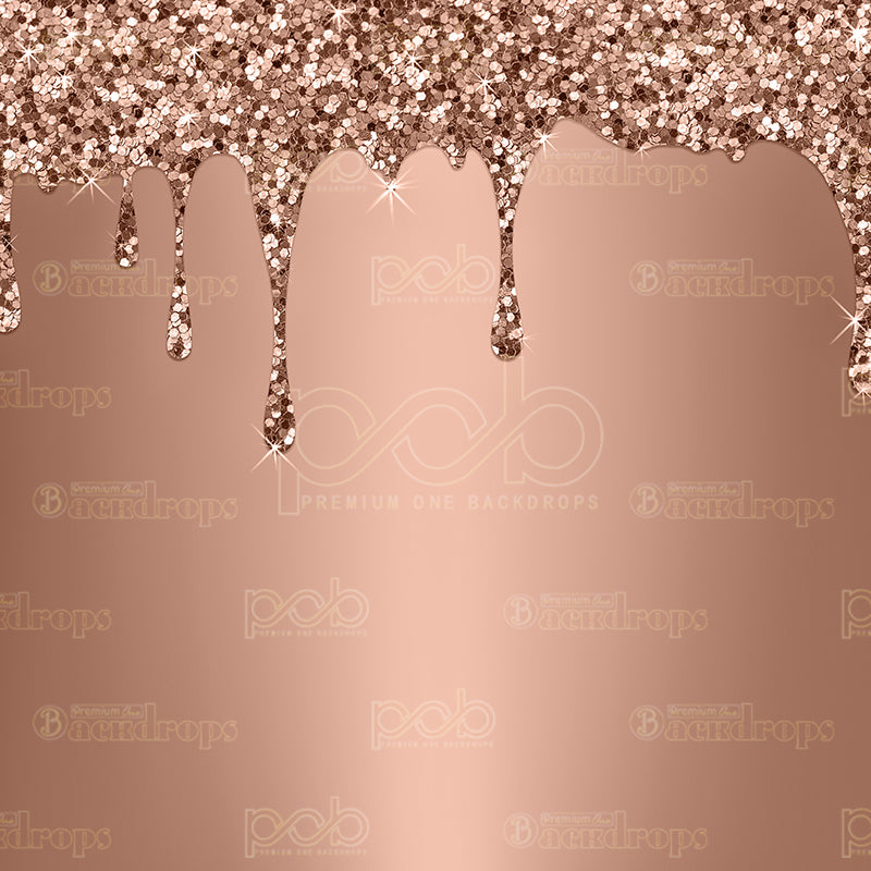 premium one pillowcover backdrops-Gold Sparkle Drip