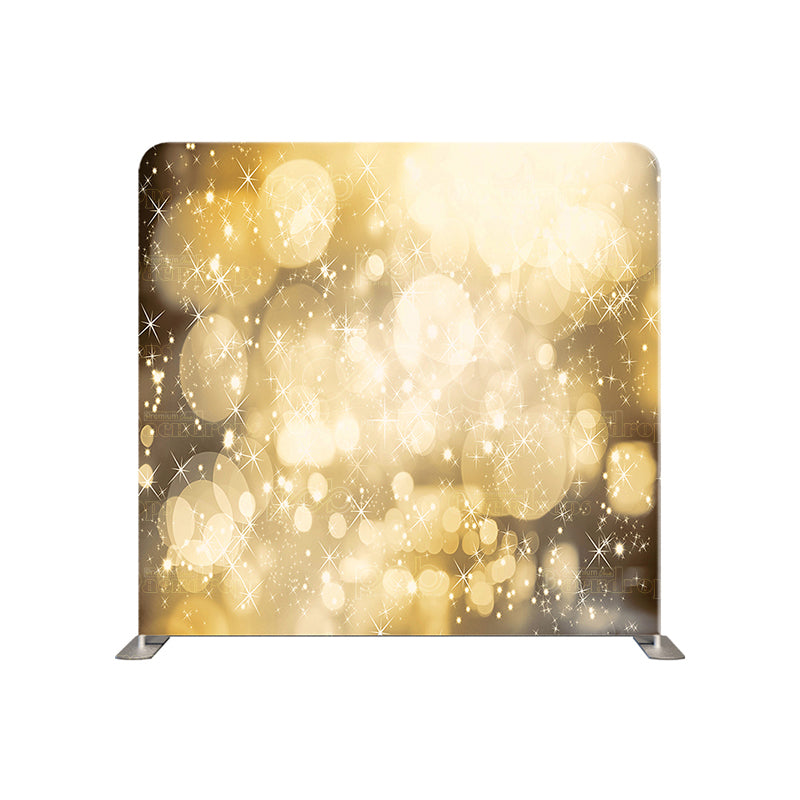 premium one pillowcover backdrops-Gold Stars And Bubbles