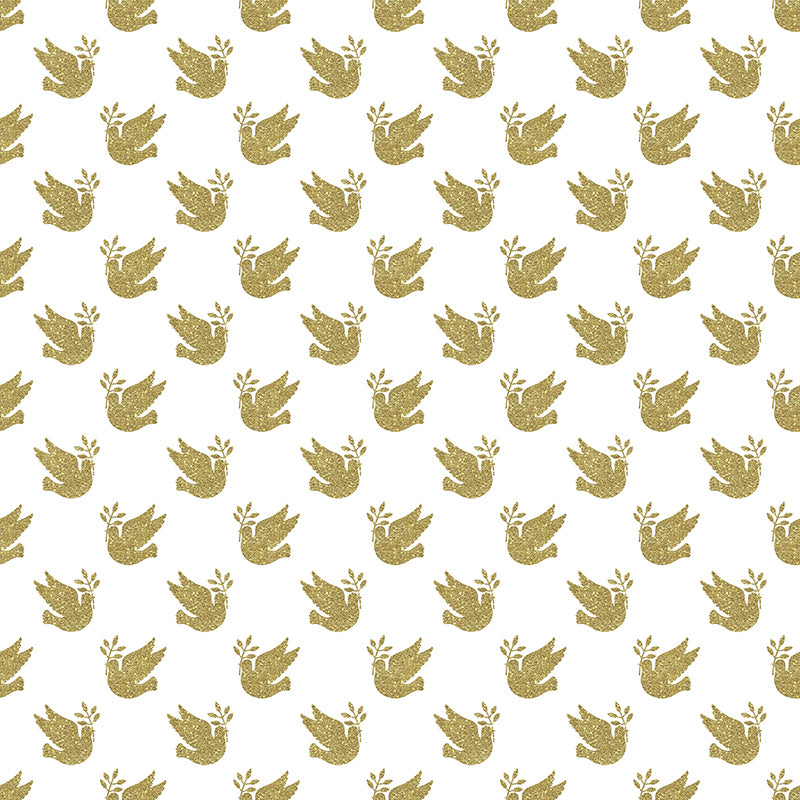 Pillow Cover Backdrop (Golden Doves of Peace)