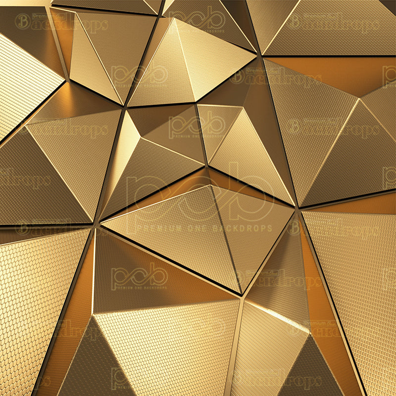 premium one pillowcover backdrops-Golden Geometric