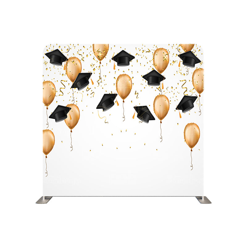 premium one pillowcover backdrops-Graduation Black Grad Cap