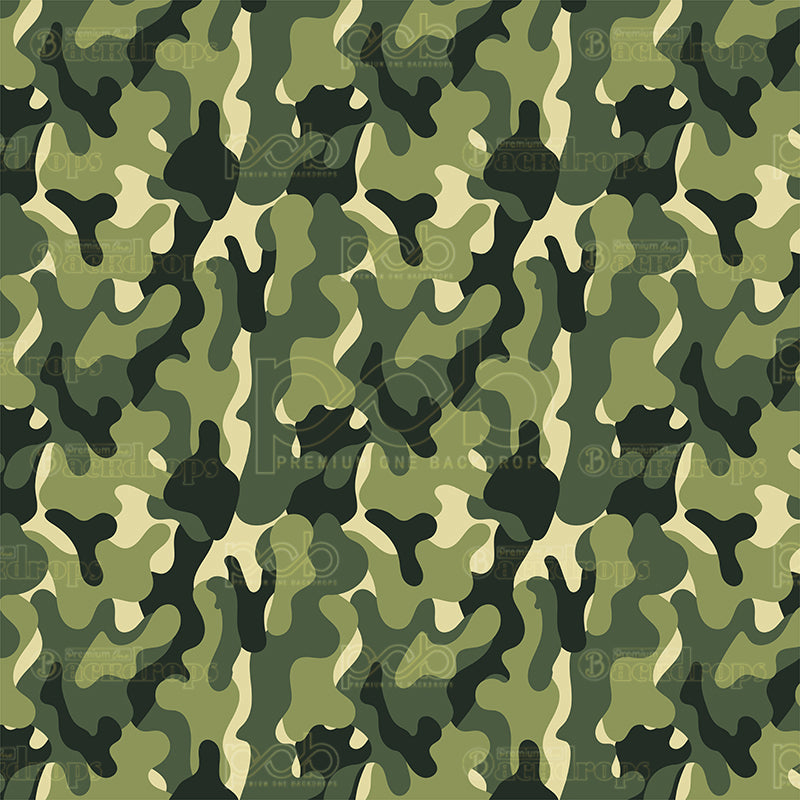 premium one pillowcover backdrops-Green Camo