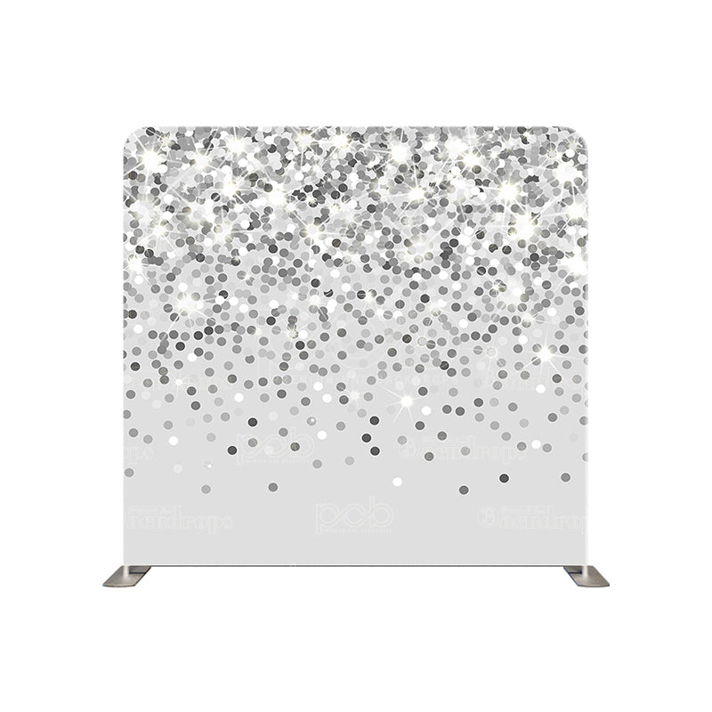 premium one pillowcover backdrops-Grey with White and Black Dots