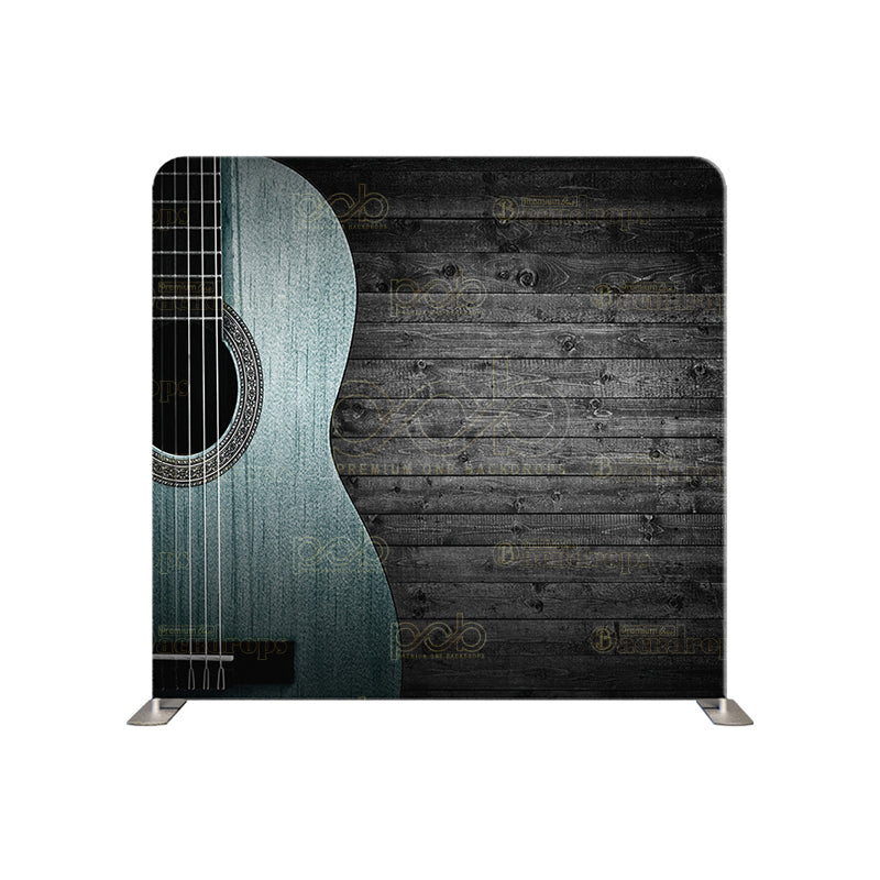 premium one pillowcover backdrops-Guitar wood wall