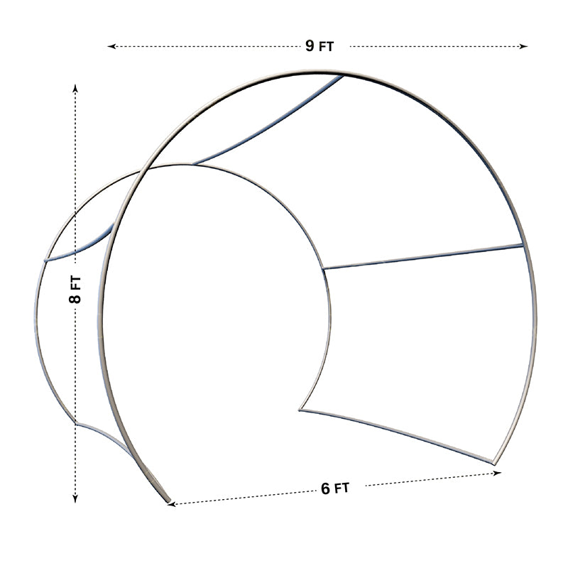 premium one 360 enclosure-Half Circle Vogue Booth Enclosure